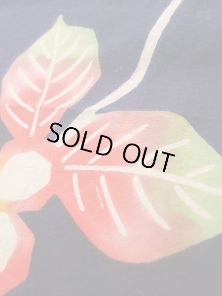 画像10: K0421C  注染浴衣 女性用着物  綿   藍, 花 【中古】 【USED】 【リサイクル】 ★☆☆☆☆ (10)