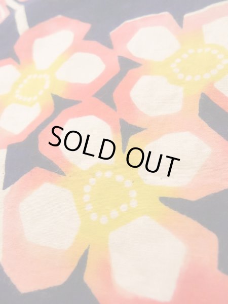 画像11: K0421C  注染浴衣 女性用着物  綿   藍, 花 【中古】 【USED】 【リサイクル】 ★☆☆☆☆ (11)