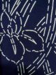 画像8: K0421G  浴衣（日本製） 女性用着物  綿   藍, あやめ 【中古】 【USED】 【リサイクル】 ★★☆☆☆ (8)