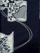 画像4: K0421I  浴衣（日本製） 女性用着物  綿   藍, 花 【中古】 【USED】 【リサイクル】 ★★★☆☆ (4)