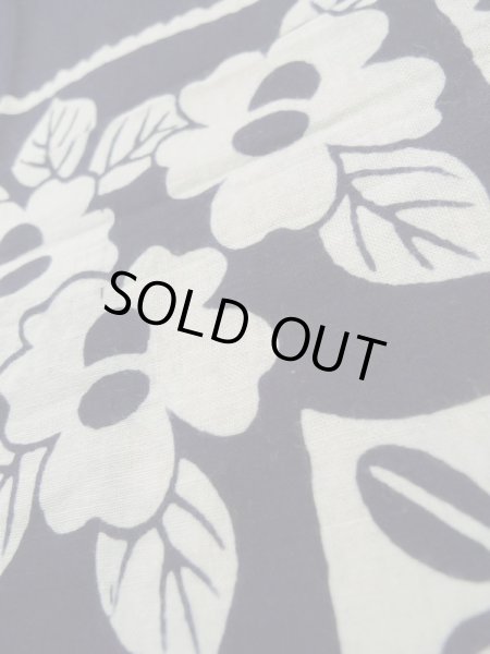 画像10: K0421I  浴衣(日本製) 女性用着物  綿   藍, 花 【中古】 【USED】 【リサイクル】 ★★★☆☆ (10)