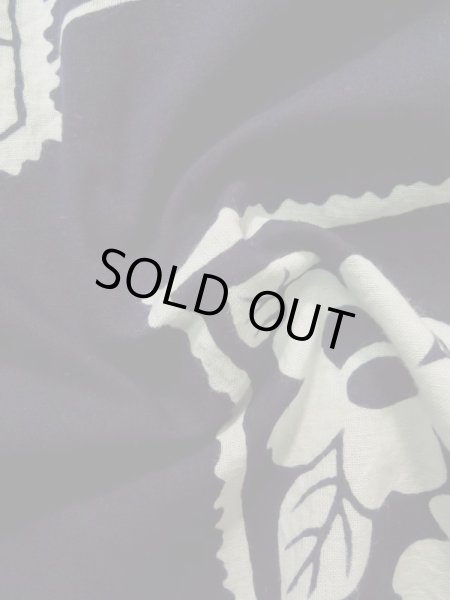 画像12: K0421I  浴衣(日本製) 女性用着物  綿   藍, 花 【中古】 【USED】 【リサイクル】 ★★★☆☆ (12)