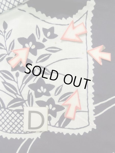 画像18: K0421I  浴衣(日本製) 女性用着物  綿   藍, 花 【中古】 【USED】 【リサイクル】 ★★★☆☆ (18)