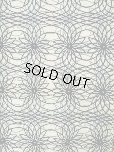 画像3: K0421N  浴衣(日本製) 女性用着物  綿麻   藍, 花 【中古】 【USED】 【リサイクル】 ★★☆☆☆ (3)