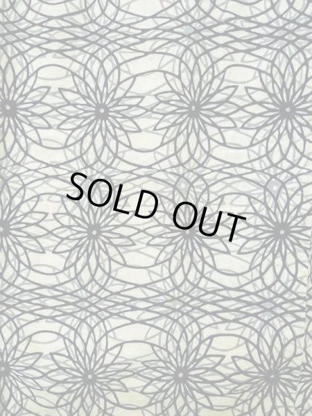 画像4: K0421N  浴衣(日本製) 女性用着物  綿麻   藍, 花 【中古】 【USED】 【リサイクル】 ★★☆☆☆ (4)