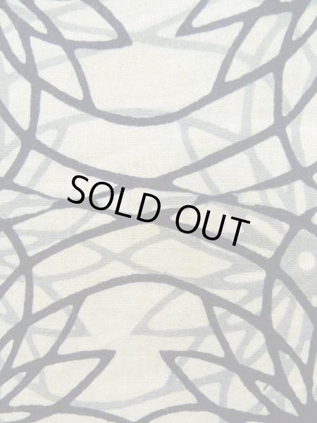 画像6: K0421N  浴衣(日本製) 女性用着物  綿麻   藍, 花 【中古】 【USED】 【リサイクル】 ★★☆☆☆ (6)