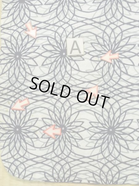 画像14: K0421N  浴衣(日本製) 女性用着物  綿麻   藍, 花 【中古】 【USED】 【リサイクル】 ★★☆☆☆ (14)