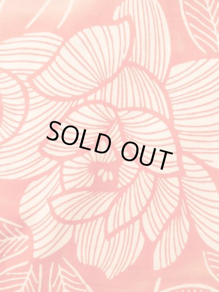 画像6: K0426B  浴衣(日本製) 女性用着物 1960〜1970年代 綿 淡い  オレンジ, バラ 【中古】 【USED】 【リサイクル】 ★★★☆☆ (6)