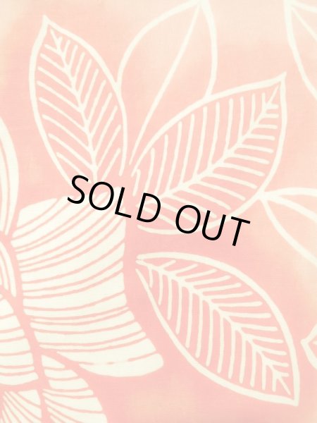 画像7: K0426B  浴衣(日本製) 女性用着物 1960〜1970年代 綿 淡い  オレンジ, バラ 【中古】 【USED】 【リサイクル】 ★★★☆☆ (7)