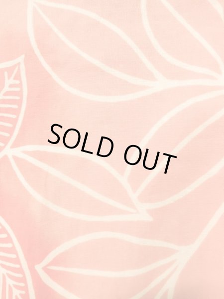 画像8: K0426B  浴衣(日本製) 女性用着物 1960〜1970年代 綿 淡い  オレンジ, バラ 【中古】 【USED】 【リサイクル】 ★★★☆☆ (8)