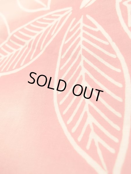 画像10: K0426B  浴衣(日本製) 女性用着物 1960〜1970年代 綿 淡い  オレンジ, バラ 【中古】 【USED】 【リサイクル】 ★★★☆☆ (10)