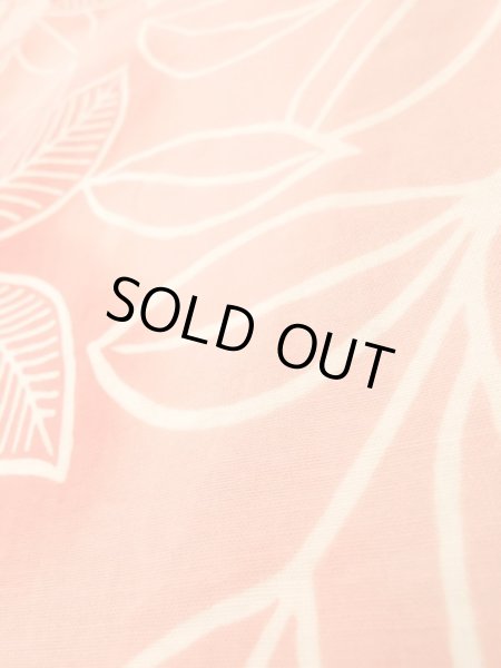 画像11: K0426B  浴衣(日本製) 女性用着物 1960〜1970年代 綿 淡い  オレンジ, バラ 【中古】 【USED】 【リサイクル】 ★★★☆☆ (11)