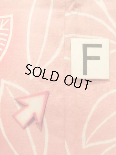 画像20: K0426B  浴衣(日本製) 女性用着物 1960〜1970年代 綿 淡い  オレンジ, バラ 【中古】 【USED】 【リサイクル】 ★★★☆☆ (20)