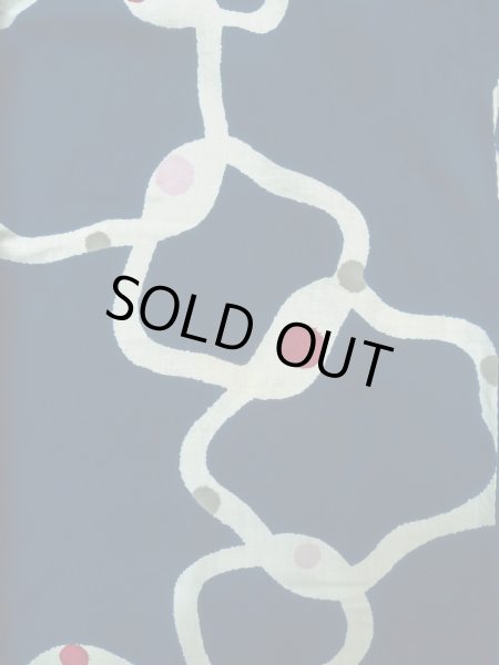 画像3: K0426G  浴衣(日本製) 女性用着物 1960〜1970年代 綿麻   藍, 四角 【中古】 【USED】 【リサイクル】 ★★★☆☆ (3)