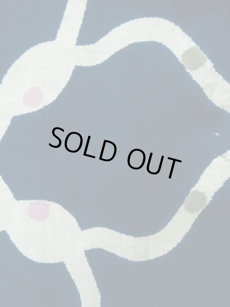 画像7: K0426G  浴衣(日本製) 女性用着物 1960〜1970年代 綿麻   藍, 四角 【中古】 【USED】 【リサイクル】 ★★★☆☆ (7)