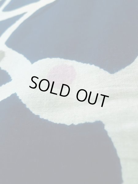 画像10: K0426G  浴衣(日本製) 女性用着物 1960〜1970年代 綿麻   藍, 四角 【中古】 【USED】 【リサイクル】 ★★★☆☆ (10)