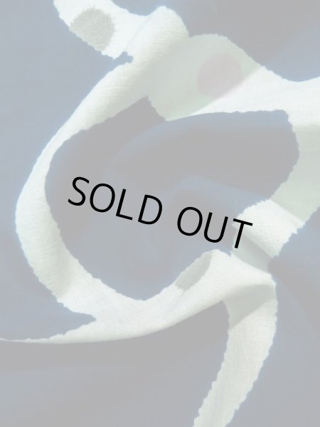 画像12: K0426G  浴衣(日本製) 女性用着物 1960〜1970年代 綿麻   藍, 四角 【中古】 【USED】 【リサイクル】 ★★★☆☆ (12)