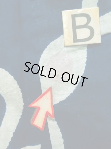 画像16: K0426G  浴衣(日本製) 女性用着物 1960〜1970年代 綿麻   藍, 四角 【中古】 【USED】 【リサイクル】 ★★★☆☆ (16)