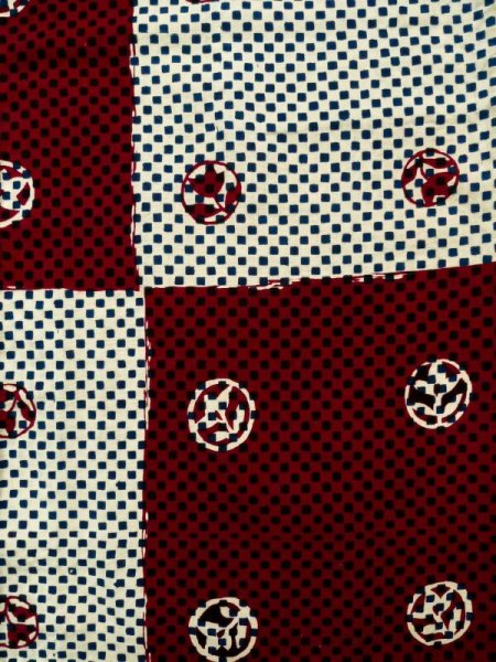 画像5: K0426I  浴衣(日本製) 女性用着物 1960〜1970年代 綿   赤, 花 【中古】 【USED】 【リサイクル】 ★★☆☆☆ (5)