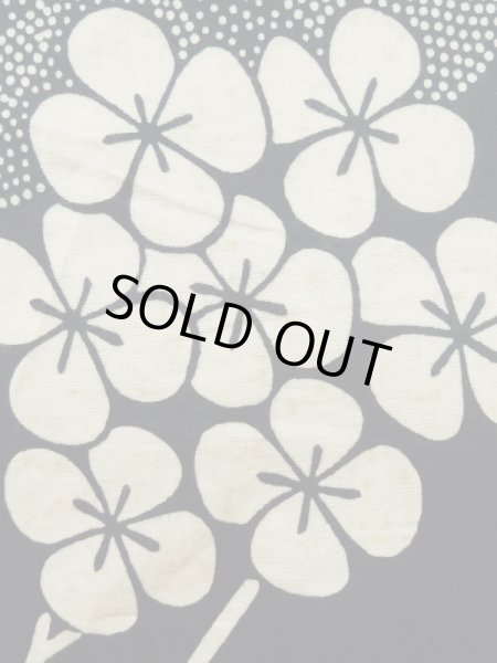 画像6: K0426N  浴衣（日本製） 女性用着物 紫陽花、1960〜1970年代 綿   藍,  【中古】 【USED】 【リサイクル】 ★★☆☆☆ (6)