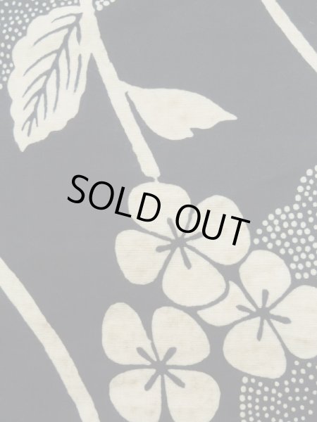 画像8: K0426N  浴衣（日本製） 女性用着物 紫陽花、1960〜1970年代 綿   藍,  【中古】 【USED】 【リサイクル】 ★★☆☆☆ (8)