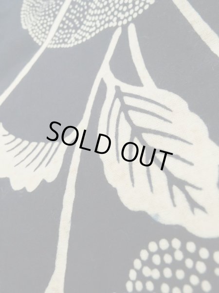 画像11: K0426N  浴衣（日本製） 女性用着物 紫陽花、1960〜1970年代 綿   藍,  【中古】 【USED】 【リサイクル】 ★★☆☆☆ (11)