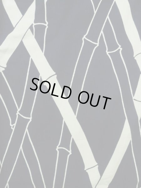 画像3: K0426R  浴衣（日本製） 女性用着物 1960〜1970年代 綿   藍, 竹 【中古】 【USED】 【リサイクル】 ★★★☆☆ (3)