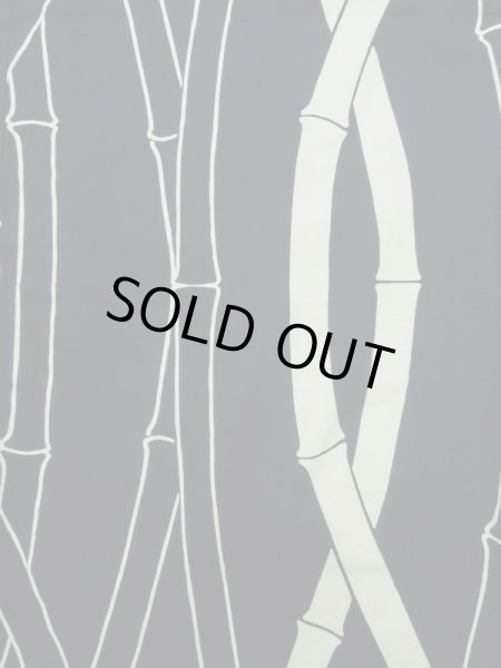 画像4: K0426R  浴衣（日本製） 女性用着物 1960〜1970年代 綿   藍, 竹 【中古】 【USED】 【リサイクル】 ★★★☆☆ (4)