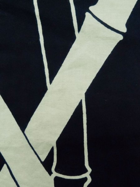 画像7: K0426R  浴衣(日本製) 女性用着物 1960〜1970年代 綿   藍, 竹 【中古】 【USED】 【リサイクル】 ★★★☆☆ (7)