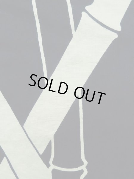 画像7: K0426R  浴衣（日本製） 女性用着物 1960〜1970年代 綿   藍, 竹 【中古】 【USED】 【リサイクル】 ★★★☆☆ (7)