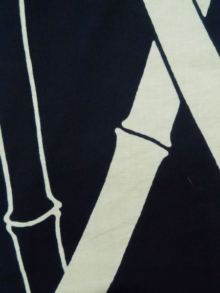 画像8: K0426R  浴衣(日本製) 女性用着物 1960〜1970年代 綿   藍, 竹 【中古】 【USED】 【リサイクル】 ★★★☆☆ (8)