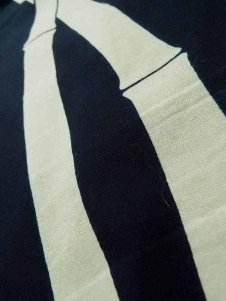 画像10: K0426R  浴衣(日本製) 女性用着物 1960〜1970年代 綿   藍, 竹 【中古】 【USED】 【リサイクル】 ★★★☆☆ (10)