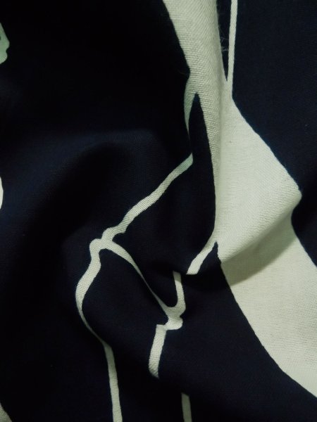 画像13: K0426R  浴衣(日本製) 女性用着物 1960〜1970年代 綿   藍, 竹 【中古】 【USED】 【リサイクル】 ★★★☆☆ (13)