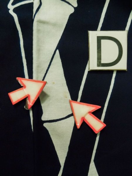 画像18: K0426R  浴衣(日本製) 女性用着物 1960〜1970年代 綿   藍, 竹 【中古】 【USED】 【リサイクル】 ★★★☆☆ (18)