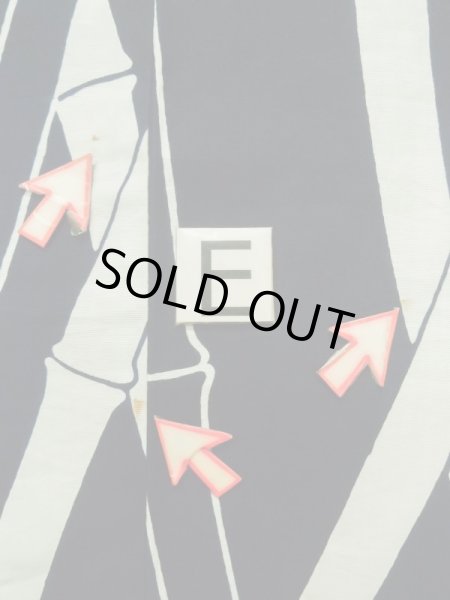 画像19: K0426R  浴衣（日本製） 女性用着物 1960〜1970年代 綿   藍, 竹 【中古】 【USED】 【リサイクル】 ★★★☆☆ (19)