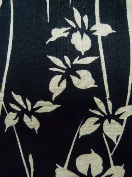 画像6: K0426V 女性用 浴衣（日本製）   綿 藍,  あやめ 【中古】【USED】【リサイクル】 ★★★☆☆【K0426V】 (6)