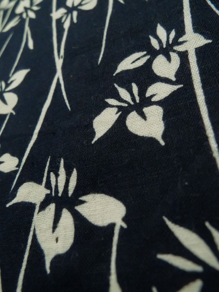 画像11: K0426V 女性用 浴衣（日本製）   綿 藍,  あやめ 【中古】【USED】【リサイクル】 ★★★☆☆【K0426V】 (11)