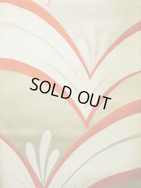 画像3: K0506N 袋帯  女性用着物 シルク(正絹)   シルバー(銀) 抽象的模様   【中古】 【USED】 【リサイクル】 ★★★☆☆ (3)