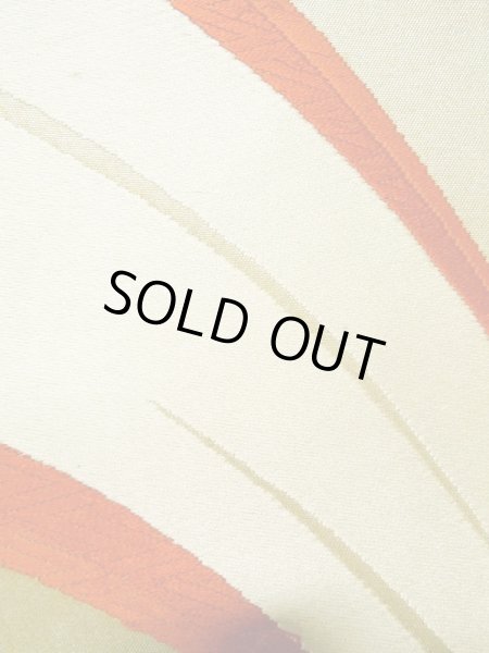 画像6: K0506N 袋帯  女性用着物 シルク(正絹)   シルバー(銀) 抽象的模様   【中古】 【USED】 【リサイクル】 ★★★☆☆ (6)