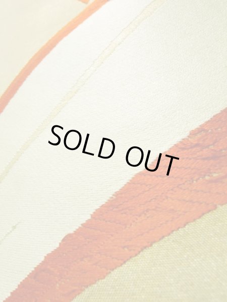 画像7: K0506N 袋帯  女性用着物 シルク(正絹)   シルバー(銀) 抽象的模様   【中古】 【USED】 【リサイクル】 ★★★☆☆ (7)