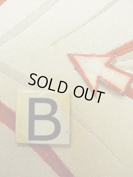 画像13: K0506N 袋帯  女性用着物 シルク(正絹)   シルバー(銀) 抽象的模様   【中古】 【USED】 【リサイクル】 ★★★☆☆ (13)