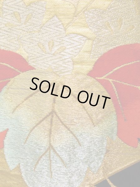 画像5: K0512L 袋帯  女性用着物 シルク(正絹)   黒 桐   【中古】 【USED】 【リサイクル】 ★★★★☆ (5)