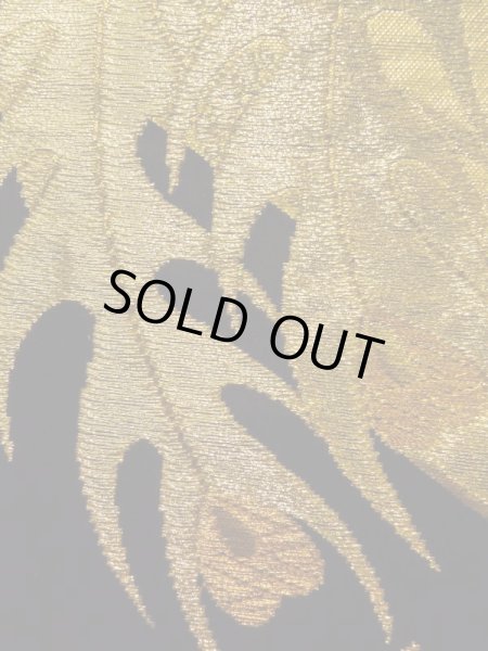 画像7: K0512L 袋帯  女性用着物 シルク(正絹)   黒 桐   【中古】 【USED】 【リサイクル】 ★★★★☆ (7)