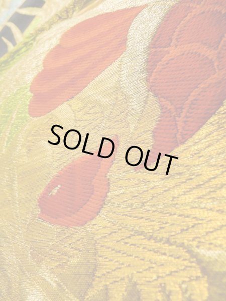 画像8: K0512L 袋帯  女性用着物 シルク(正絹)   黒 桐   【中古】 【USED】 【リサイクル】 ★★★★☆ (8)