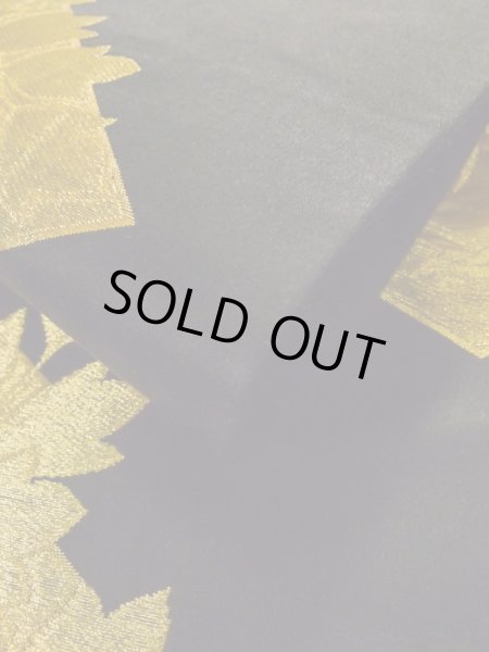 画像11: K0512L 袋帯  女性用着物 シルク(正絹)   黒 桐   【中古】 【USED】 【リサイクル】 ★★★★☆ (11)