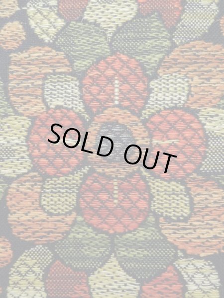 画像5: K0512U 名古屋帯 女性用着物 シルク(正絹) 深い  ネイビー(紺) 花 【中古】 【USED】 【リサイクル】 ★★★★☆ (5)