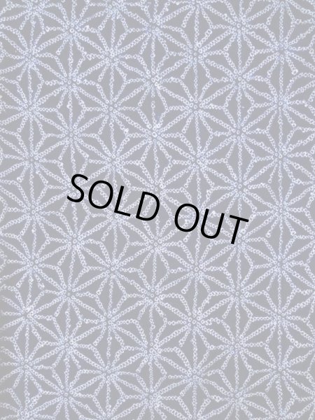 画像3: K0526B  浴衣（日本製） 女性用着物 有松絞り、1980-1990年代 綿   藍, 麻の葉 【中古】 【USED】 【リサイクル】 ★☆☆☆☆ (3)