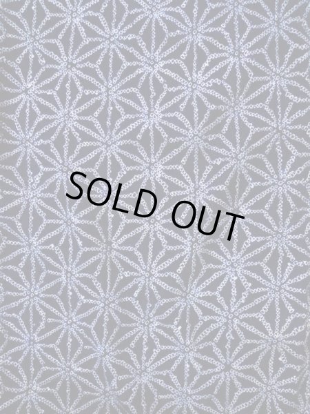 画像4: K0526B  浴衣（日本製） 女性用着物 有松絞り、1980-1990年代 綿   藍, 麻の葉 【中古】 【USED】 【リサイクル】 ★☆☆☆☆ (4)