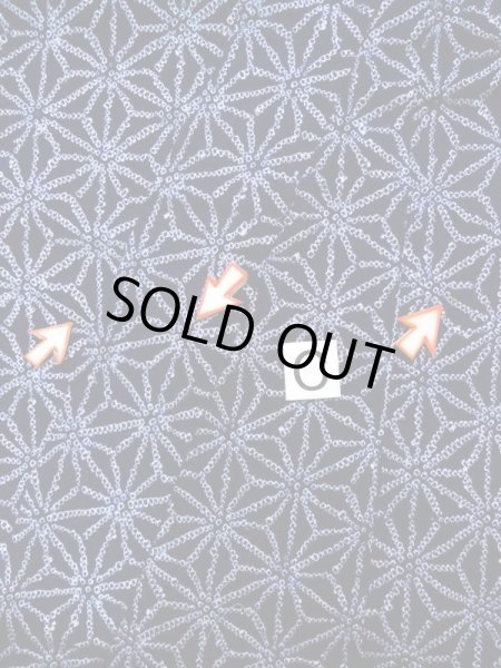 画像14: K0526B  浴衣（日本製） 女性用着物 有松絞り、1980-1990年代 綿   藍, 麻の葉 【中古】 【USED】 【リサイクル】 ★☆☆☆☆ (14)