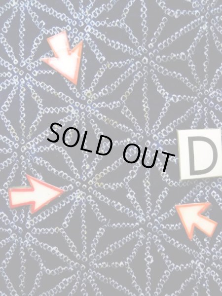 画像15: K0526B  浴衣（日本製） 女性用着物 有松絞り、1980-1990年代 綿   藍, 麻の葉 【中古】 【USED】 【リサイクル】 ★☆☆☆☆ (15)